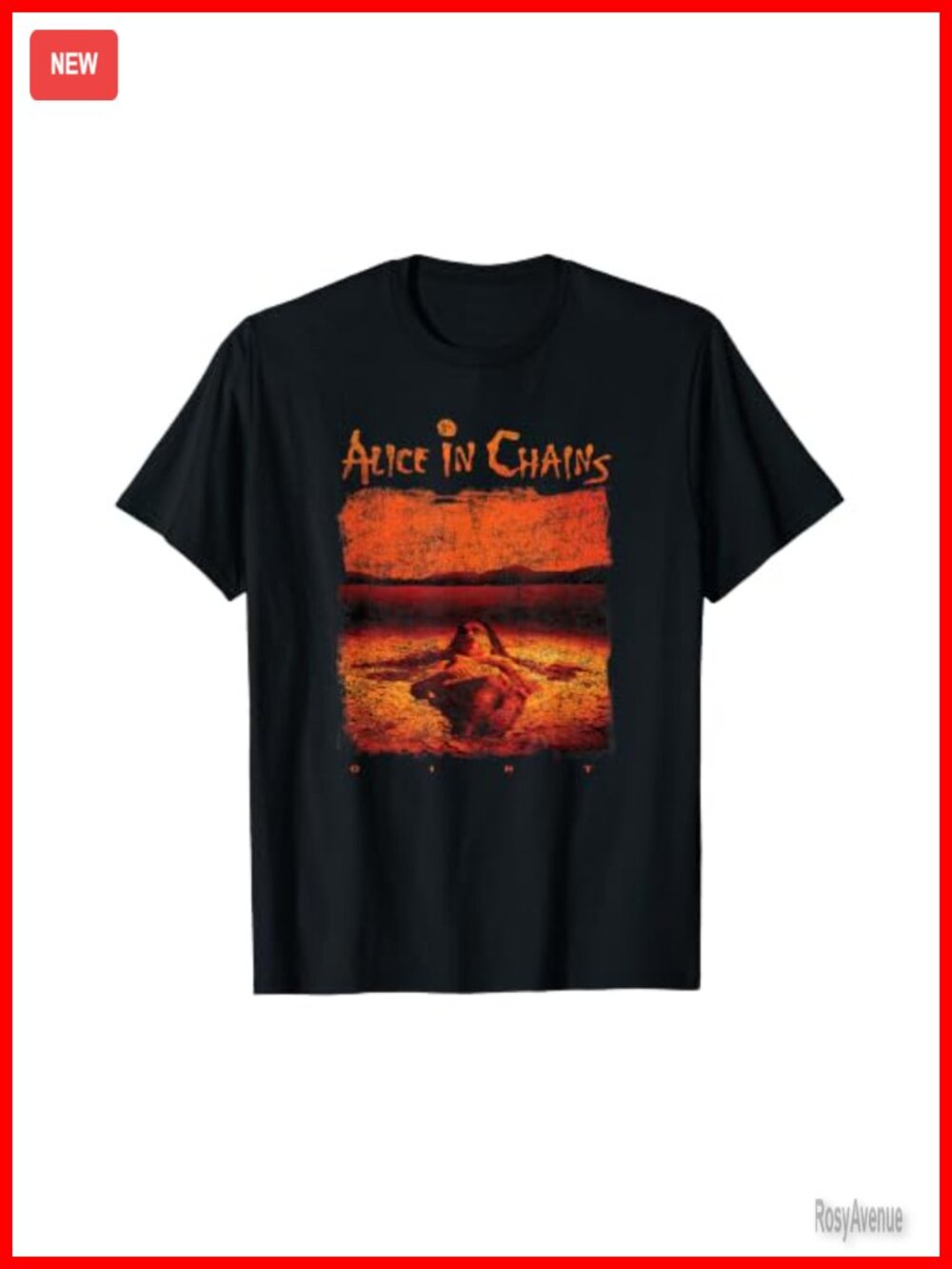 Alice In Chains Dirt Band T-Shirt Lightweight Cotton Classic Fit